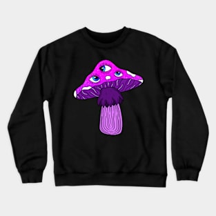 No Background Mushroom Sees All Crewneck Sweatshirt